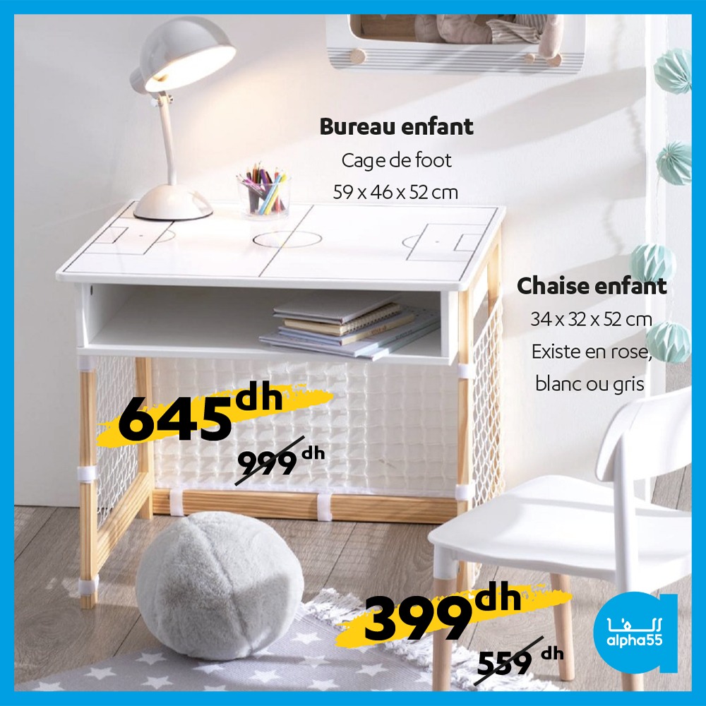 SOLDES ALPHA 55 SPECIAL CHAISE ET BUREAU