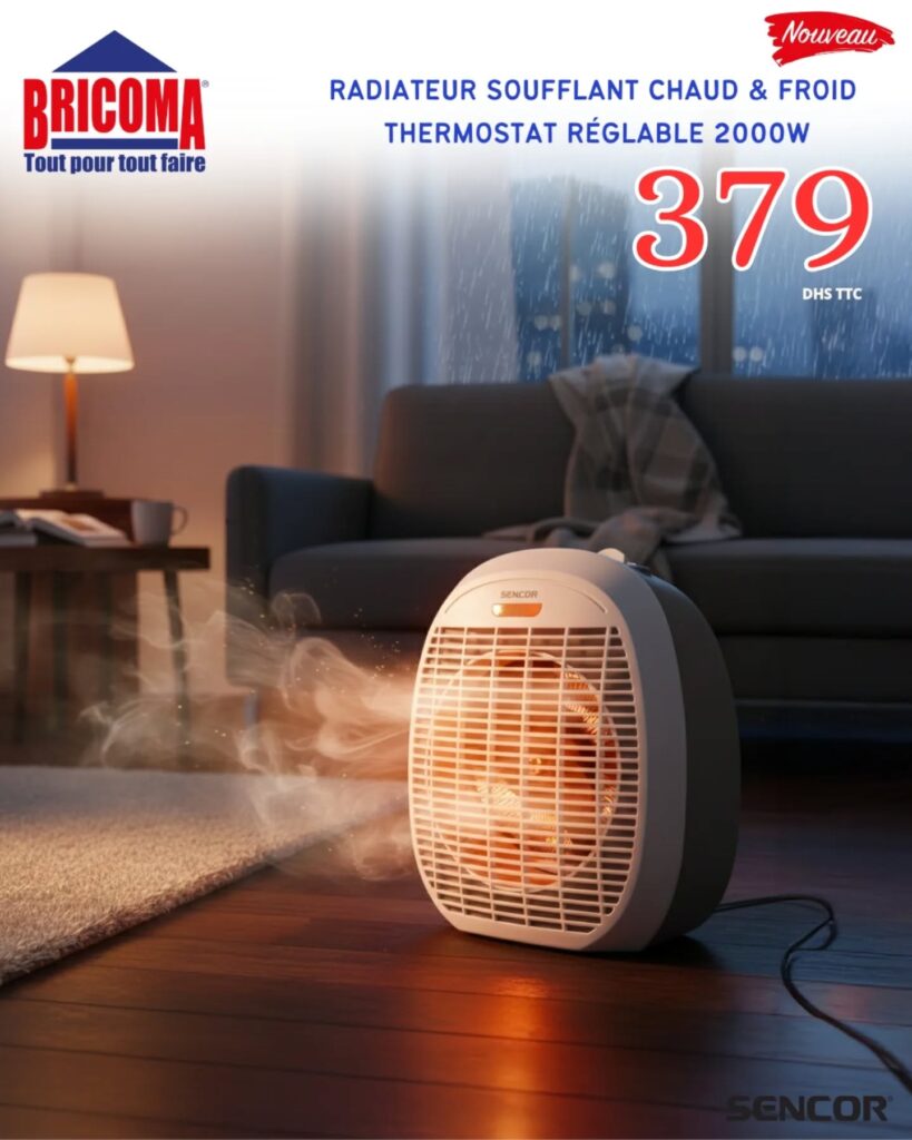 Bricoma Maroc chauffage et radiateurs – promotions hiver 2026