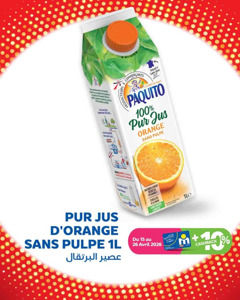 jus d’orange Paquito 1L